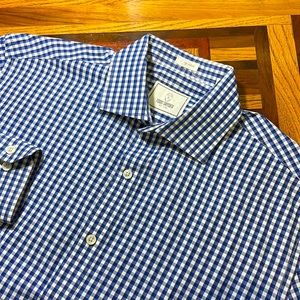 Todd Snyder Blue and White Gingham Dress Shirt